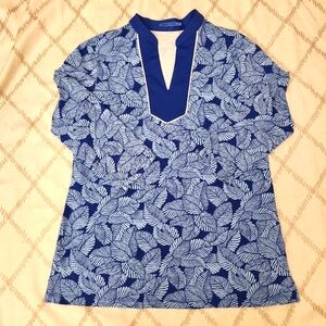 J.McLaughlin Light Blue Medium Blue Long Sleeve Blouse‎ Medium EUC Tencel